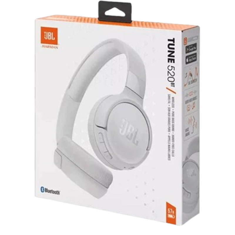 Casque Bluetooth JBL Tune 520BT Blanc En Tunisie