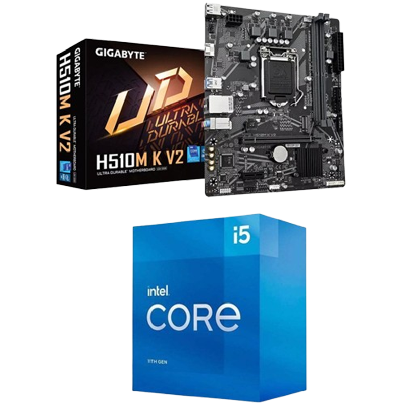 Pack Gamer Carte mère Gigabyte H510M-K V2 & Processeur I5 11400F En Tunisie Pack Gamer Carte mère Gigabyte H510M-K V2 & Processeur I5 11400F En Tunisie