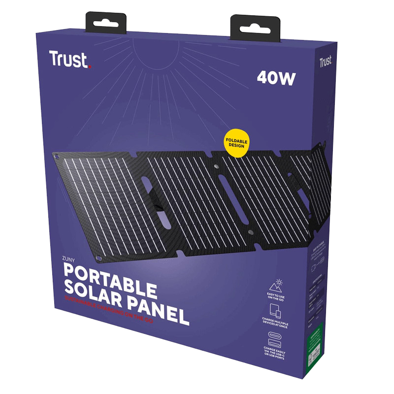 Panneau Solaire Portable Trust Zuny 40W Noir en Tunisie