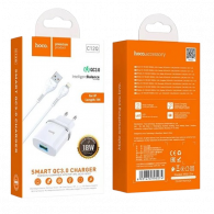 Chargeur iPhone Hoco C12Q 18W Blanc en Tunisie Chargeur iPhone Hoco C12Q 18W Blanc en Tunisie