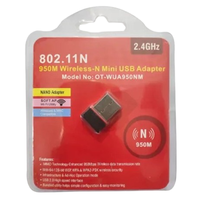 Clé Wifi 802.11N 2.4GHz Noir En Tunisie