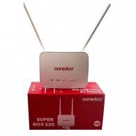 Routeur Wifi Ooredoo 4G Super Box S20 Postpayée 55Go Blanc en Tunisie