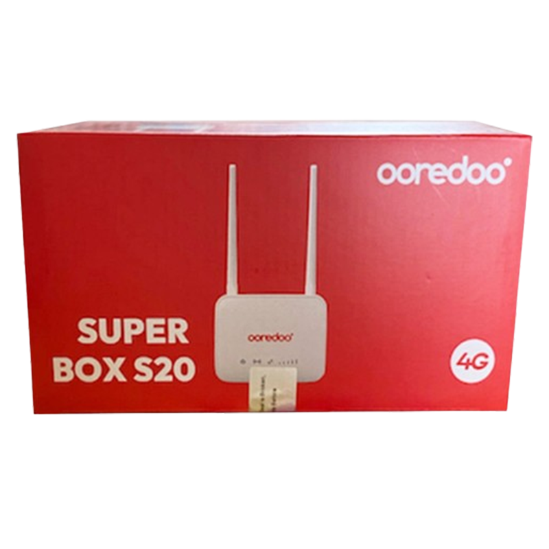 Routeur Wifi Ooredoo 4G Super Box S20 Postpayée 100Go Blanc en Tunisie