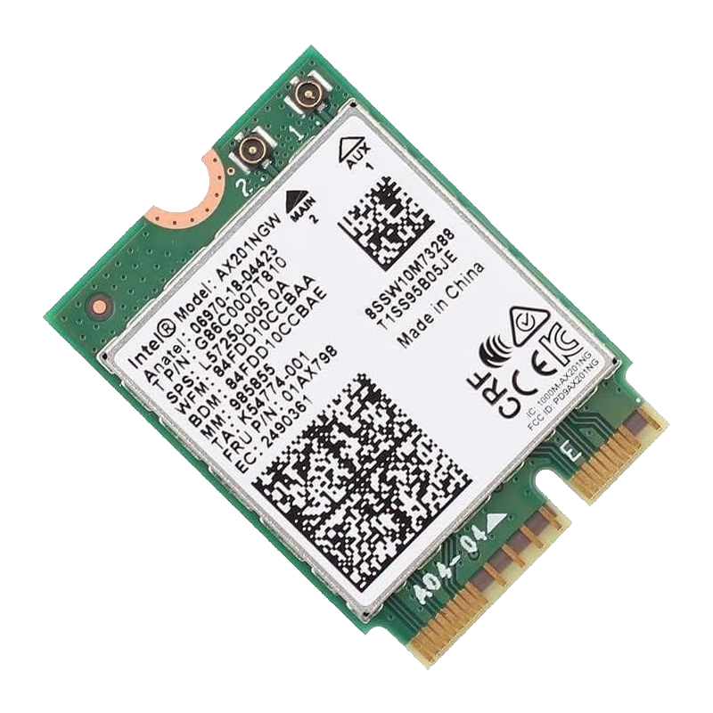 Carte Wi-Fi 6 Intel AX201 Bluetooth Double Band Up to 2.4 Gbps en Tunisie
