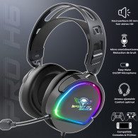 Micro Casque Gamer Spirit Of Gamer Pro H6 RGB Noir En Tunisie
