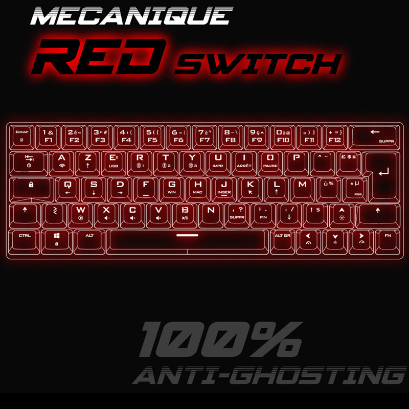Clavier Gamer Mécanique Spirit Of Gamer XPERT-K200 RGB Noir En Tunisie