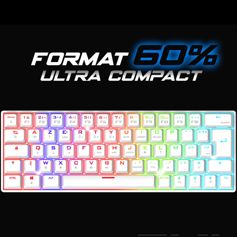 Clavier Gamer Mécanique Spirit Of Gamer XPERT-K200 RGB Blanc En Tunisie