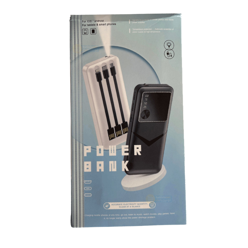 Power Bank BUA03 10000 mAh Bleu en Tunisie
