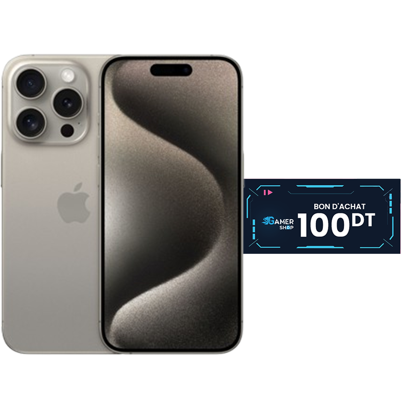 iPhone 15 Pro Max 256Go Titane Naturel En Tunisie iPhone 15 Pro Max 256Go Titane Naturel En Tunisie