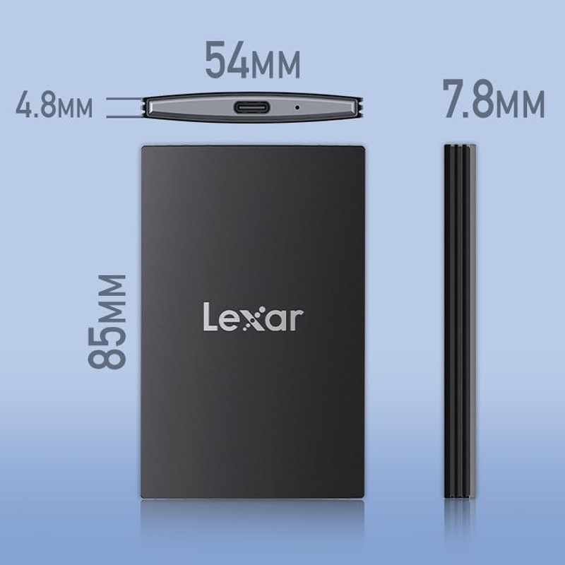 Disque Dur Externe SSD Lexar SL500 1To USB-C 3.2 Noir En Tunisie