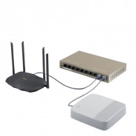 Switch De Bureau Tenda TEF1110P-8-63W 10 Ports 10/100 Mbps Marron en Tunisie