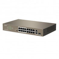 Switch De Bureau Tenda TEF1118P-16-150W 16 Ports 10/100Mbps Marron