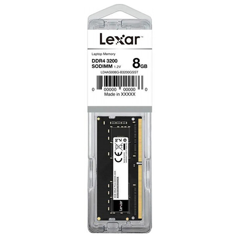 Barrette Mémoire Lexar 8Go DDR4 3200MHz So-Dimm en Tunisie
