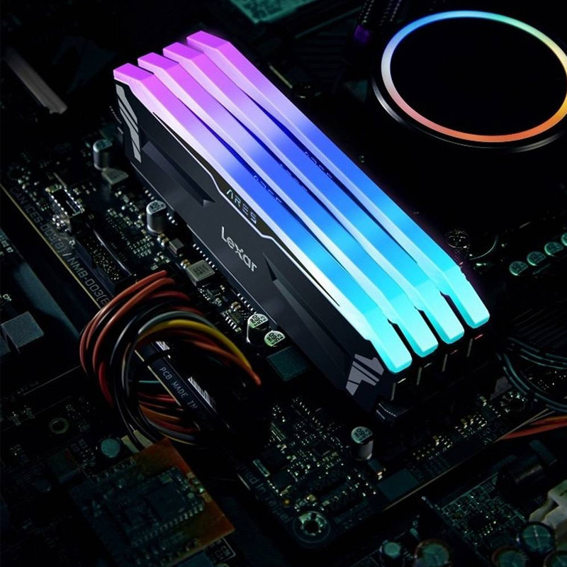 Kit Barrettes Mémoire Lexar Ares RGB 16Go (2x8Go) DDR4 3600MHz U-Dimm en Tunisie