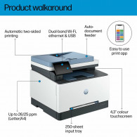 Imprimante Multifonction LaserJet Pro HP 3303sdw Couleur Wifi Gris en Tunisie