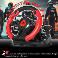 Volant de Course Et Pédale Spirit Of Gamer Pro 1 Pour PC Rouge Volant de Course Et Pédale Spirit Of Gamer Pro 1 Pour PC Rouge