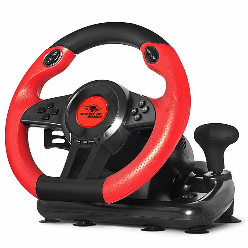 Volant de Course Et Pédale Spirit Of Gamer Pro 1 Pour PC Rouge Volant de Course Et Pédale Spirit Of Gamer Pro 1 Pour PC Rouge
