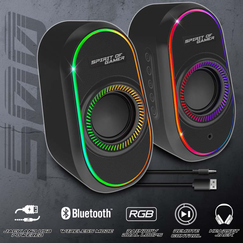 Spirit Of Gamer Haut Parleur Fanatic 500 RGB Noir En Tunisie