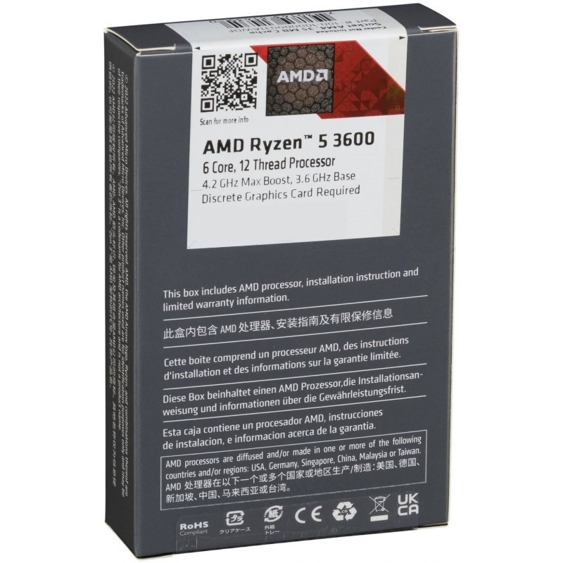 Processeur AMD Ryzen 5 3600 Wraith Stealth 4.2GHz AMD AM4 Try en Tunisie