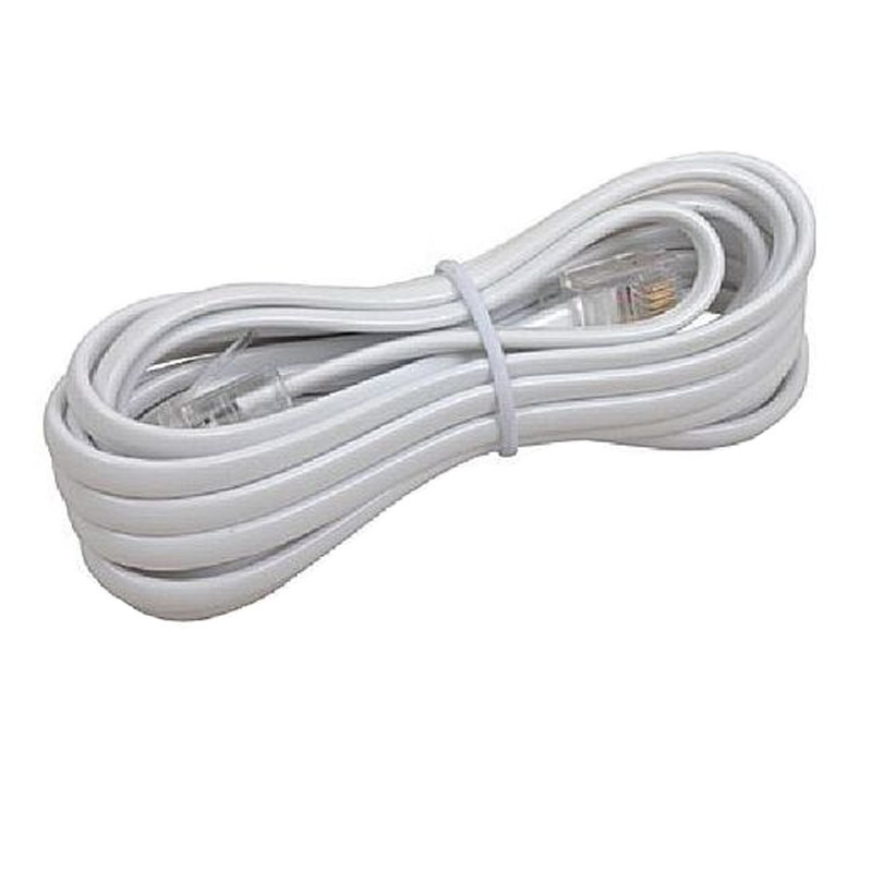 Cable Téléphone Fixe RJ11 5M Blanc en Tunisie
