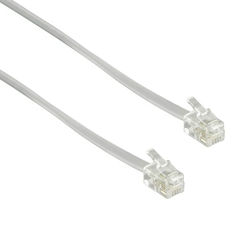 Cable Téléphone Fixe RJ11 5M Blanc en Tunisie Cable Téléphone Fixe RJ11 5M Blanc en Tunisie