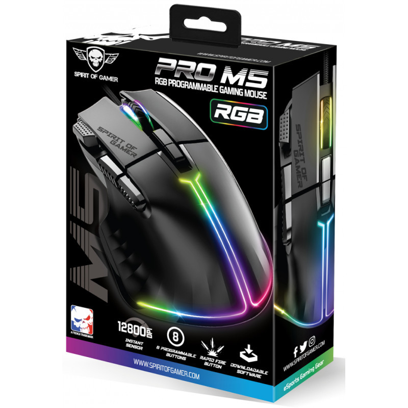 Souris Gamer Spirit Of Gamer PRO-M5 Noir en Tunisie