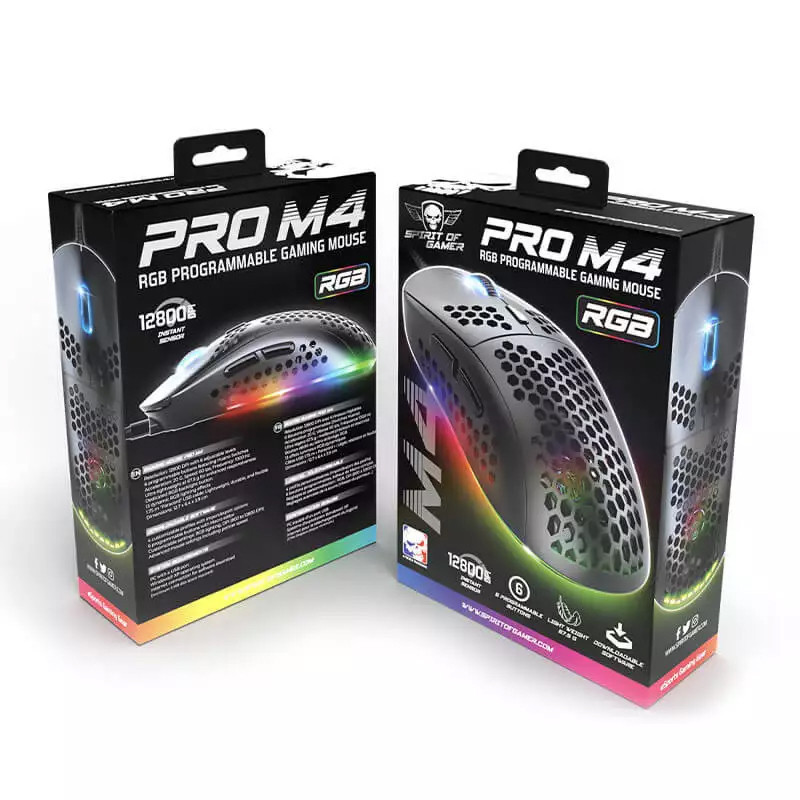 Souris Gamer Spirit Of Gamer PRO-M4 Ultra Light Blanc