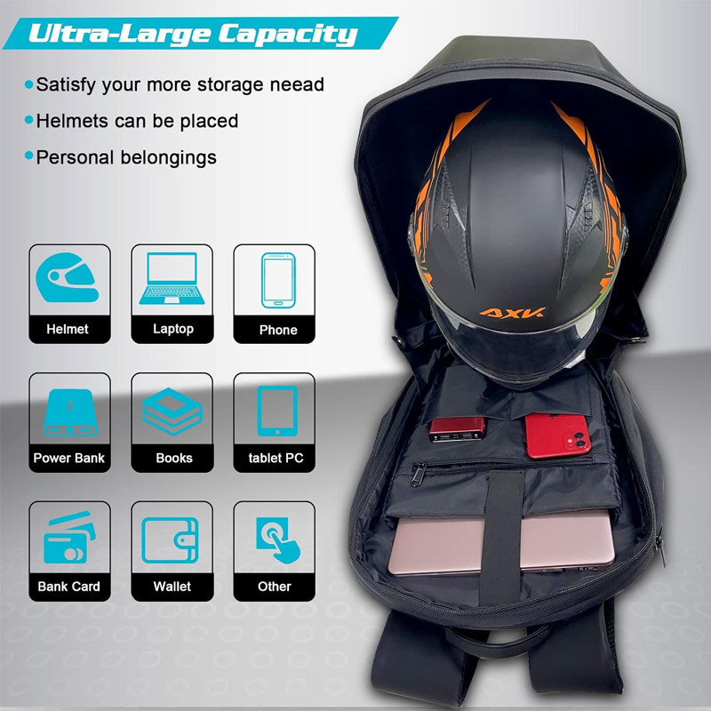 Sac à Dos Moto LED 18 Pouces Noir