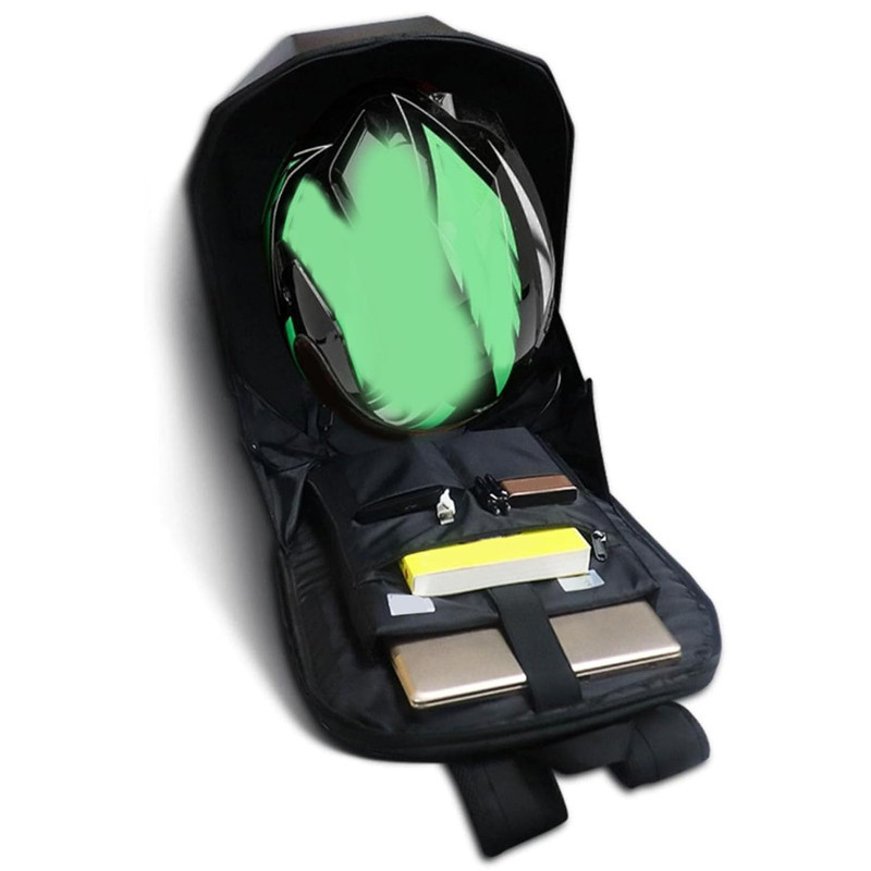 Sac à Dos De Moto LED 18" En Fibre De Carbone Noir en Tunisie