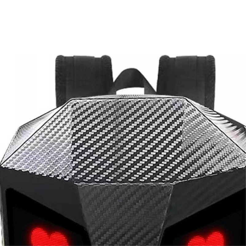 Sac à Dos De Moto LED 18" En Fibre De Carbone Noir en Tunisie