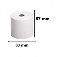Rouleau De Papier Thermique 57 x 30 mm Blanc en Tunisie