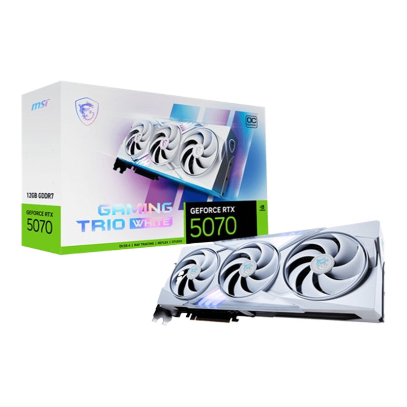 Carte Graphique MSI GeForce RTX 5070 12Go Gaming Trio OC GDDR7 Blanc En Tunisie Carte Graphique MSI GeForce RTX 5070 12Go Gaming Trio OC GDDR7 Blanc En Tunisie