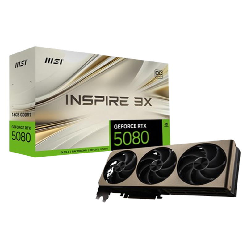 Carte Graphique MSI GeForce RTX 5080 16Go Inspire 3X OC Plus GDDR7 En Tunisie