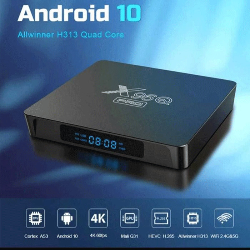 Box Android TV X96Q Pro Alpha 4Go 32Go Noir en Tunisie