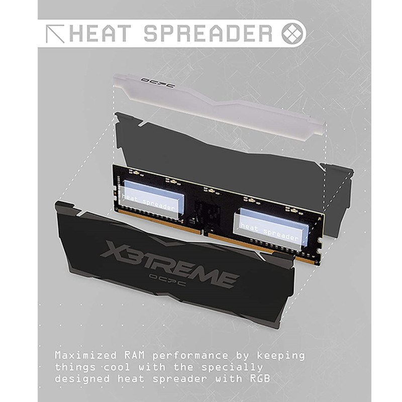 Barette Mémoire OCPC X3 16Go DDR4 3600Mhz RGB U-DIMM En Tunisie
