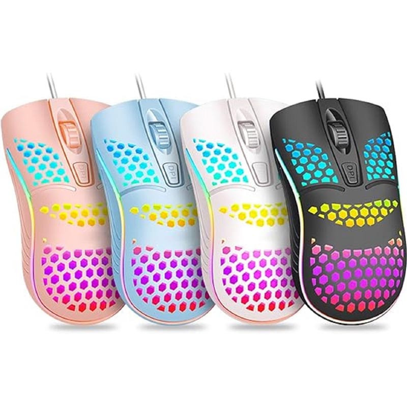 Souris Gamer X6 RGB Blanc En Tunisie