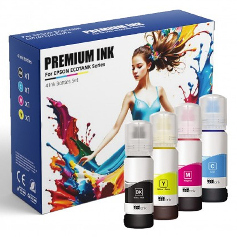 Pack De 4 Bouteilles Adaptable EPSON 100ML Multicolore