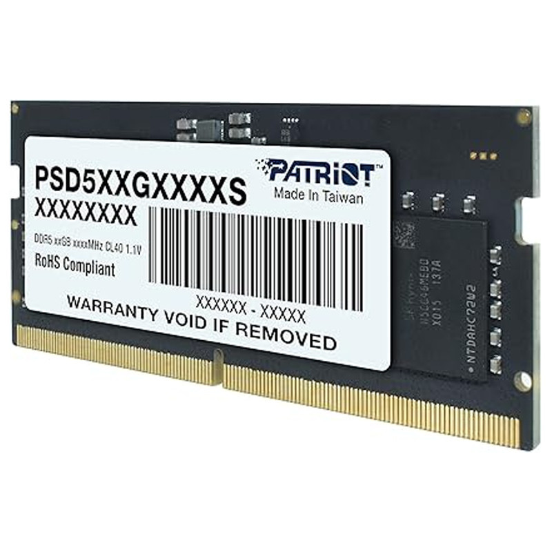 Barette Mémoire Patriot 16Go DDR5 4800MHz SO-DIMM En Tunisie