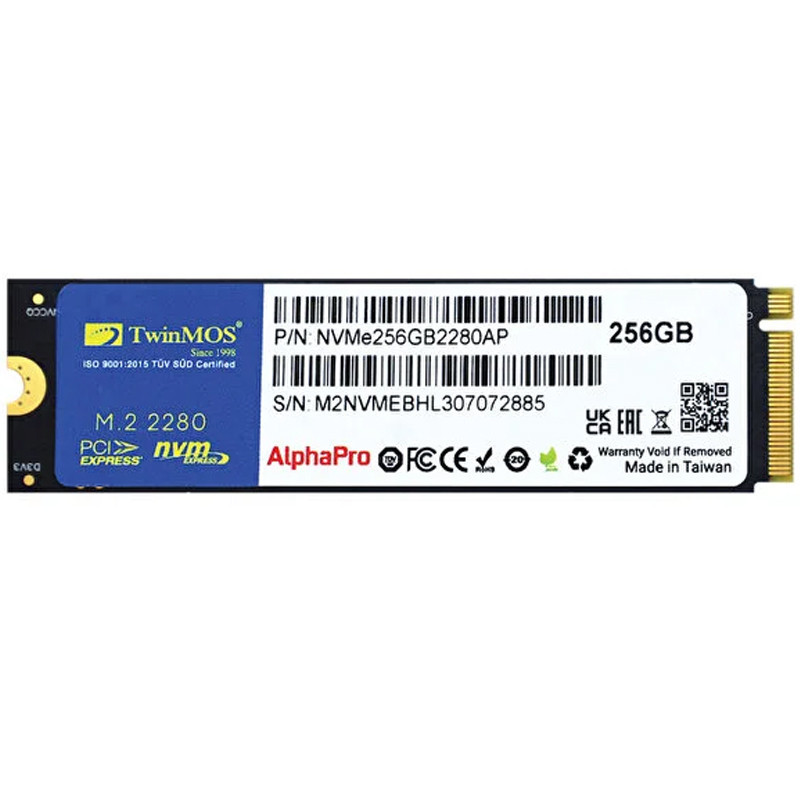 Disque Dur SSD TwinMOS AlphaPro 256Go NVMe PCIe M.2 En Tunisie