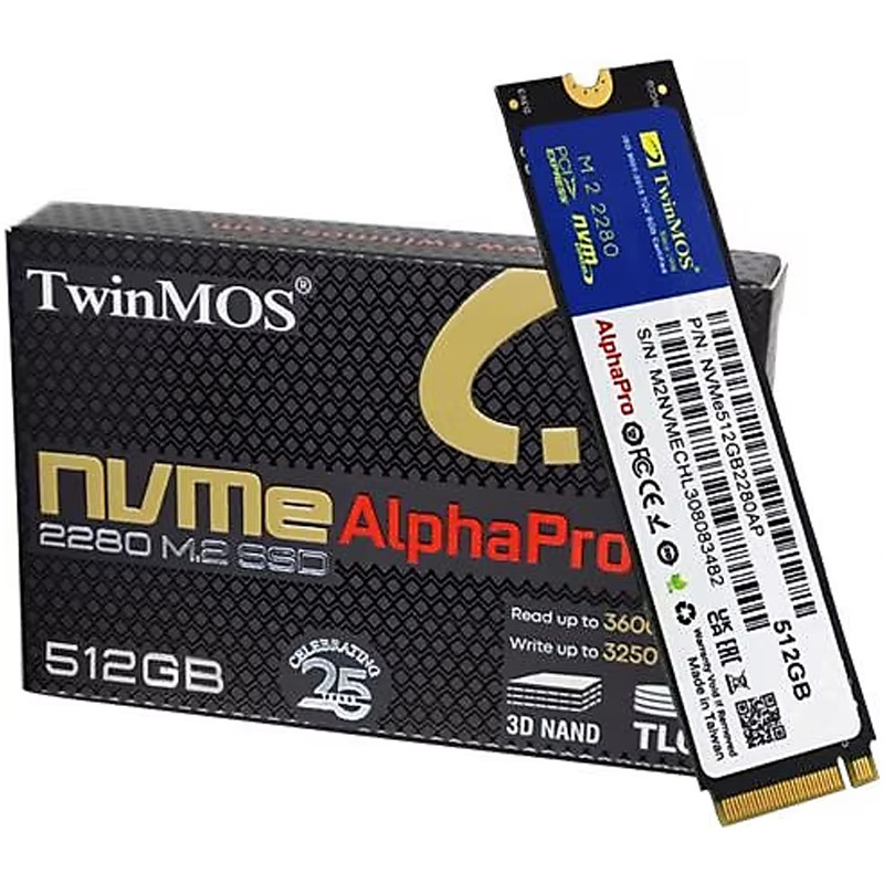 Disque Dur SSD TwinMOS AlphaPro 512Go NVMe PCIe M.2 En Tunisie Disque Dur SSD TwinMOS AlphaPro 512Go NVMe PCIe M.2 En Tunisie