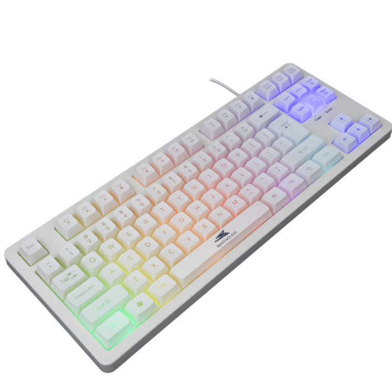 Clavier Gamer Baracuda BGK-01124 Krill RGB Blanc En Tunisie