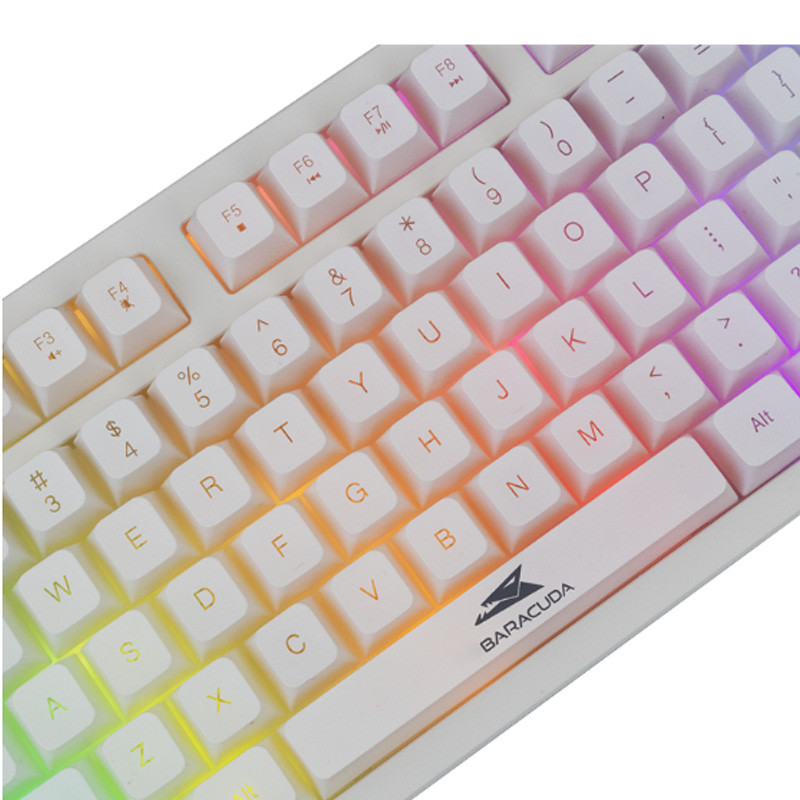Clavier Gamer Baracuda BGK-01124 Krill RGB Blanc En Tunisie