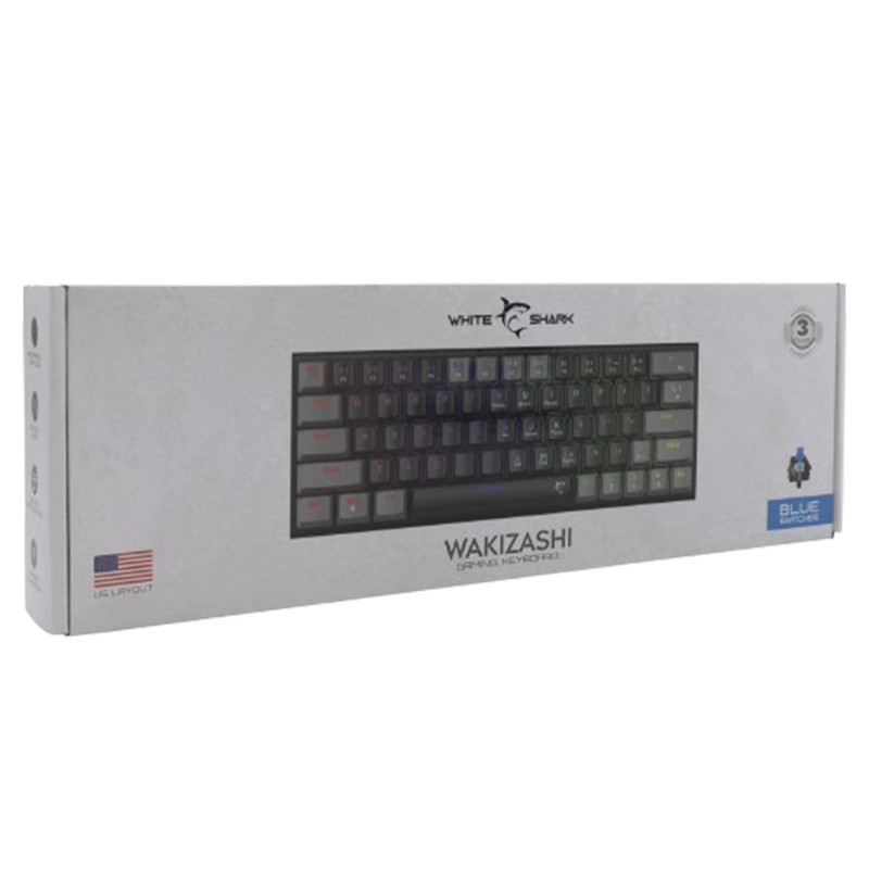 Clavier Gamer WhiteShark Wakizashi Blue Switch Noir En Tunisie