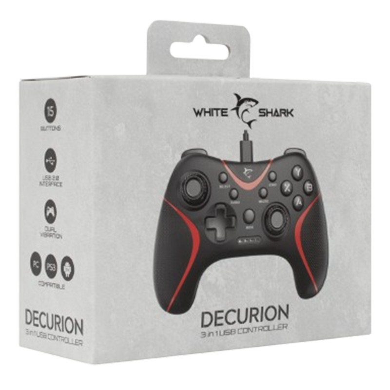 Manette WhiteShark Decurion Pour PC & PS3 & Android Box Noir En Tunisie