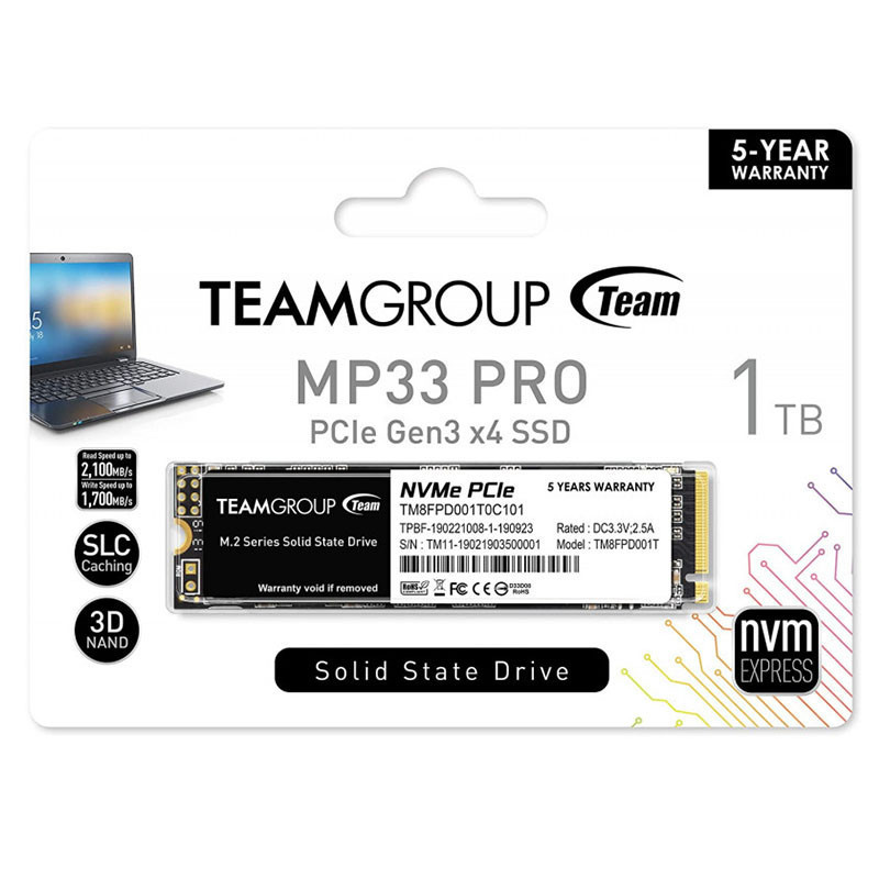 Disque Dur Interne SSD Teamgroup M.2 MP33 Pro 1To (TM8FPD001T0C101) En Tunisie Disque Dur Interne SSD Teamgroup M.2 MP33 Pro 1To (TM8FPD001T0C101) En Tunisie