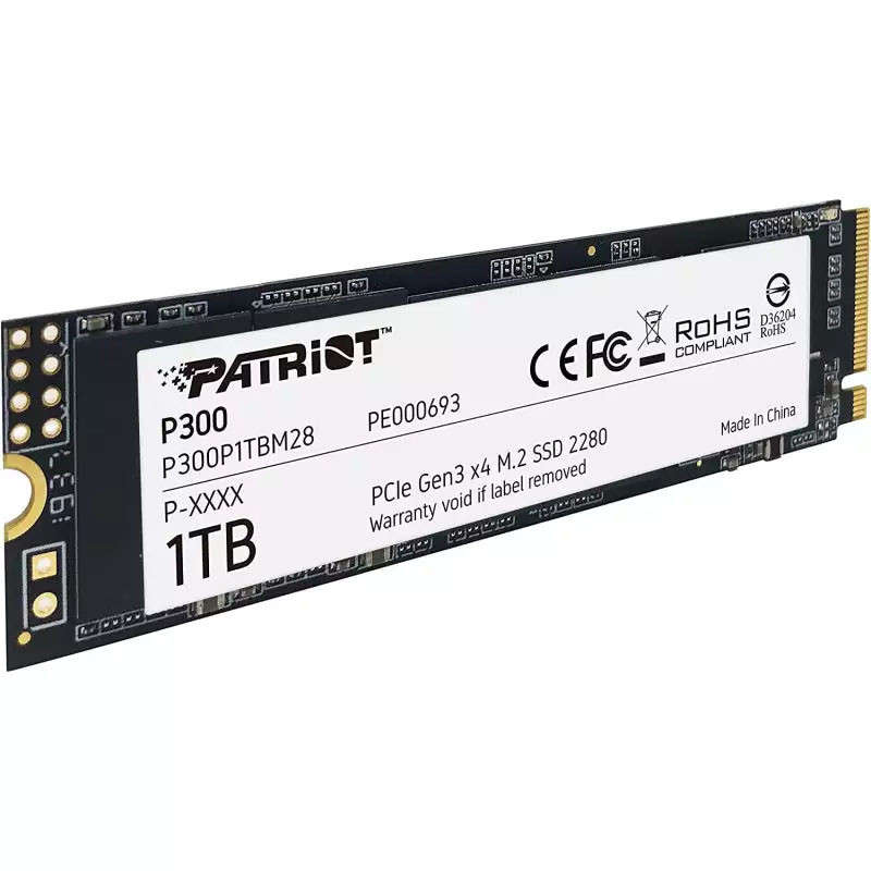 Disque Dur SSD Patriot P300 1To NVMe M.2 PCIe Noir En Tunisie Disque Dur SSD Patriot P300 1To NVMe M.2 PCIe Noir En Tunisie