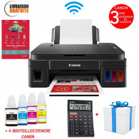 Imprimante à Réservoir Intégré Canon Pixima G3410 3en1 Couleur Wi-Fi Noir en Tunisie