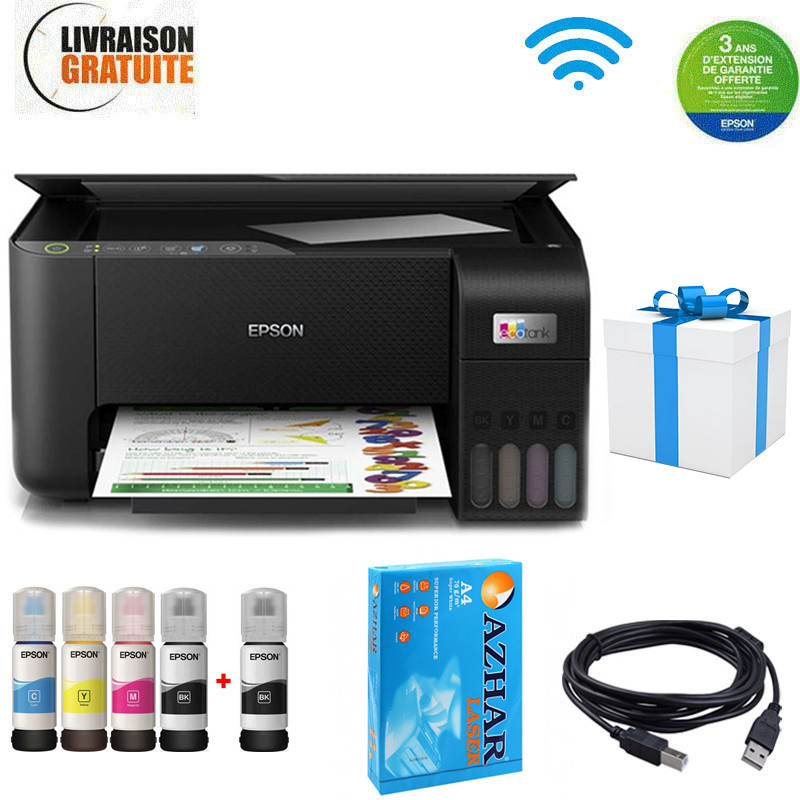 Imprimante Epson EcoTank L3251 Multifonction 3en1 à Réservoir Intégré Couleur A4 Wifi (C11CJ67409) Imprimante Epson EcoTank L3251 Multifonction 3en1 à Réservoir Intégré Couleur A4 Wifi (C11CJ67409)