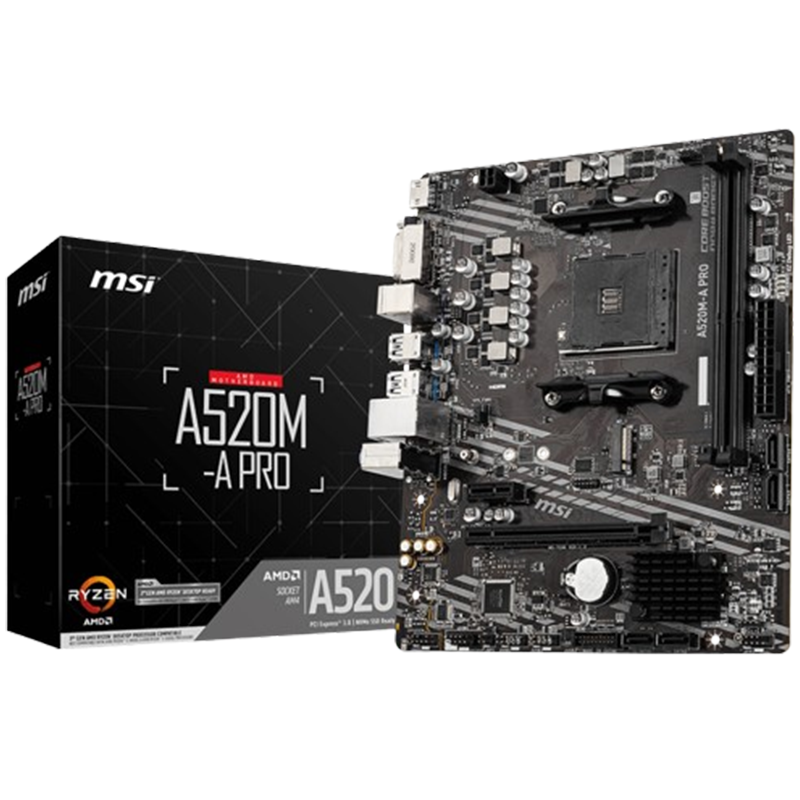 Carte Mère Msi A520M-A Pro DDR4 AM4 En Tunisie Carte Mère Msi A520M-A Pro DDR4 AM4 En Tunisie