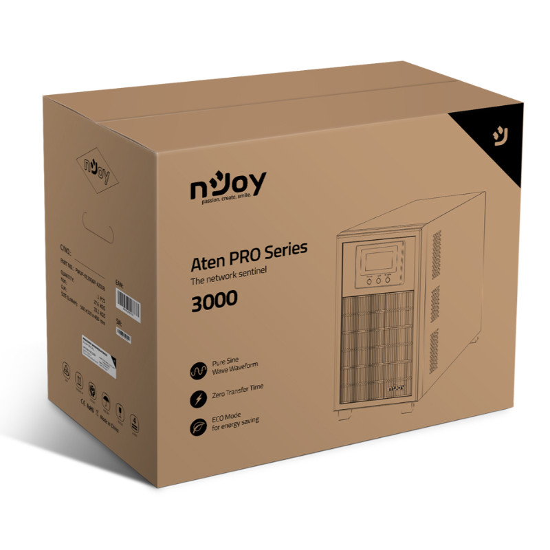 Onduleur Njoy Aten Pro In-Line PWUP-PL300AP-AZ01B  3000VA/2700W Noir En Tunisie